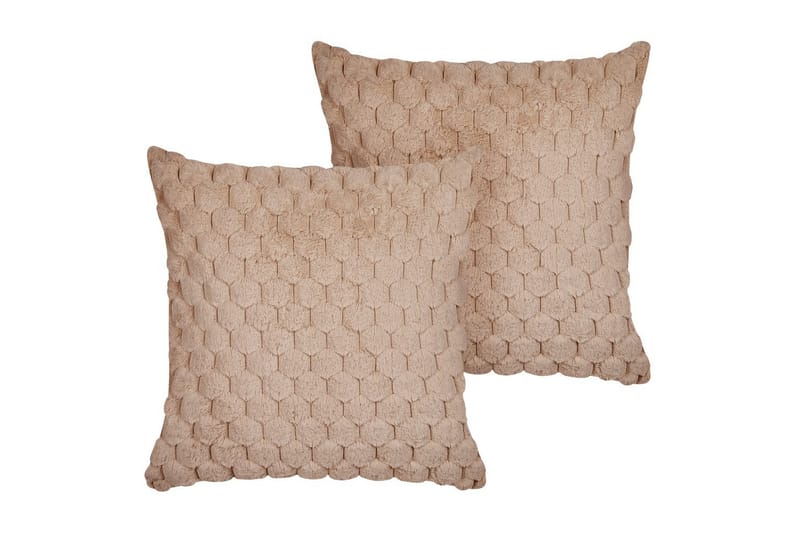 Pynteputer Purslane sett med 2 Beige - Beige - Hagemøbler - Puter - Sofaputer & benkeputer