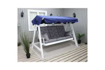Sittedel med ryggstøtte Maxi Høy Rygg med Sideputer - Grå - Hagemøbler - Puter - Hammockputer
