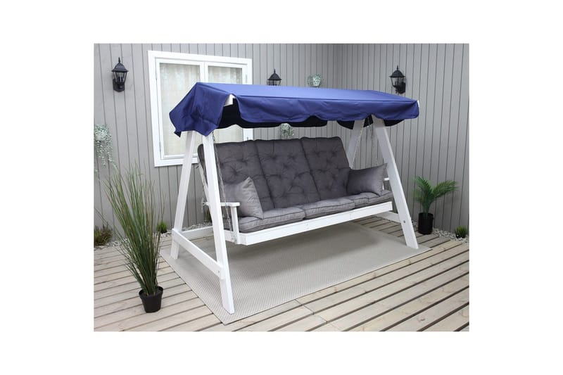 Sittedel med ryggstøtte Maxi Høy Rygg med Sideputer - Grå - Hagemøbler - Puter - Hammockputer