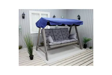 Sittedel med ryggstøtte Maxi Høy Rygg med Sideputer - Grå - Hagemøbler - Puter - Hammockputer