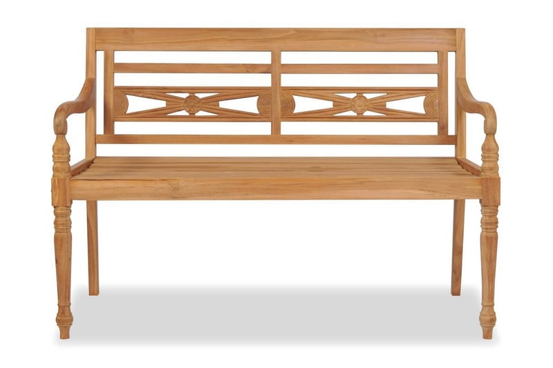 Bataviabenk 120 cm teak - Teak - Sitteputer