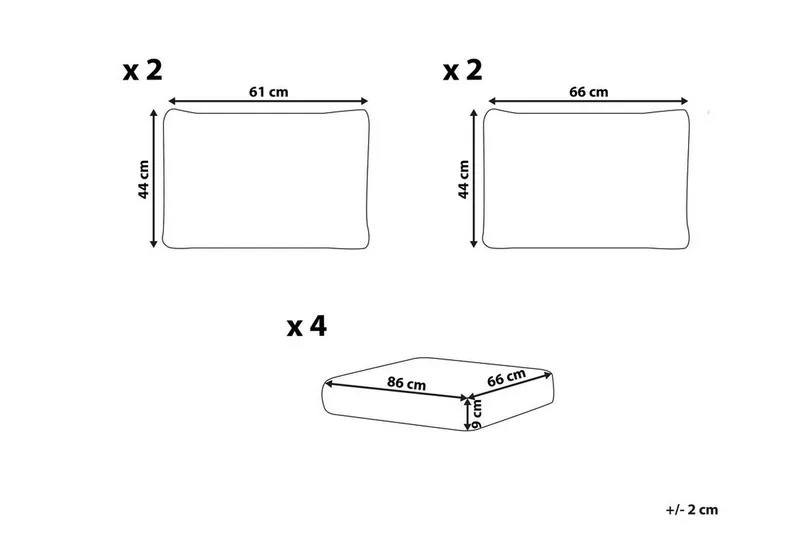 Bochini Putetrekk 66x86 cm - Kremhvit - Hagemøbler - Puter - Sitteputer