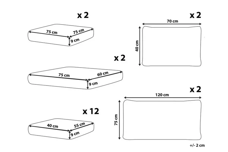 Melantha Putetrekk 75x120 cm - Kremhvit - Hagemøbler - Puter - Utendørstrekk