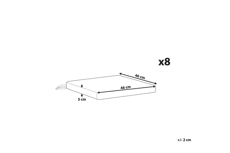Pute til hagestol 8 stk blå SASSARI - Blå - Hagemøbler - Puter - Sitteputer