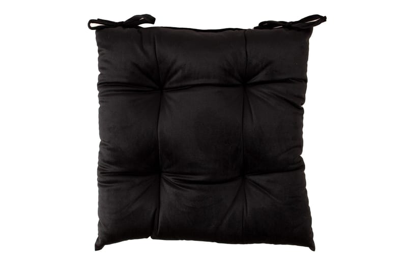Velvet Sittepute 40x40 cm Svart - Hagemøbler - Puter - Sitteputer