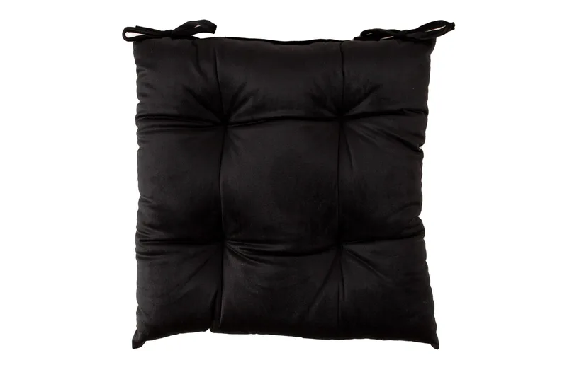 Velvet Sittepute 40x40 cm Svart, undefined