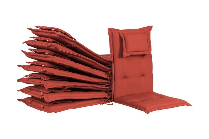 Wilhelmina Pute til Hagestol 8-pk - Rød - Hagemøbler - Puter - Sitteputer