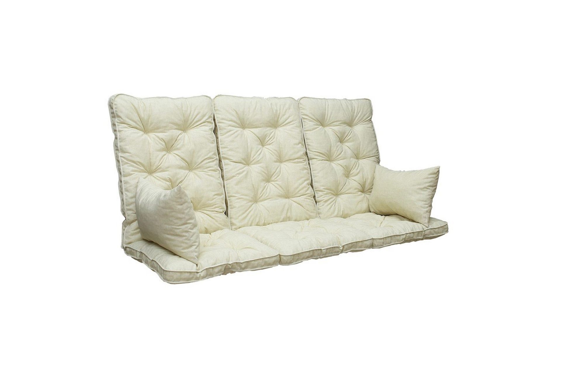 Sofapute med ryggstøtte Maxi Høy Rygg med Sideputer Beige - Beige