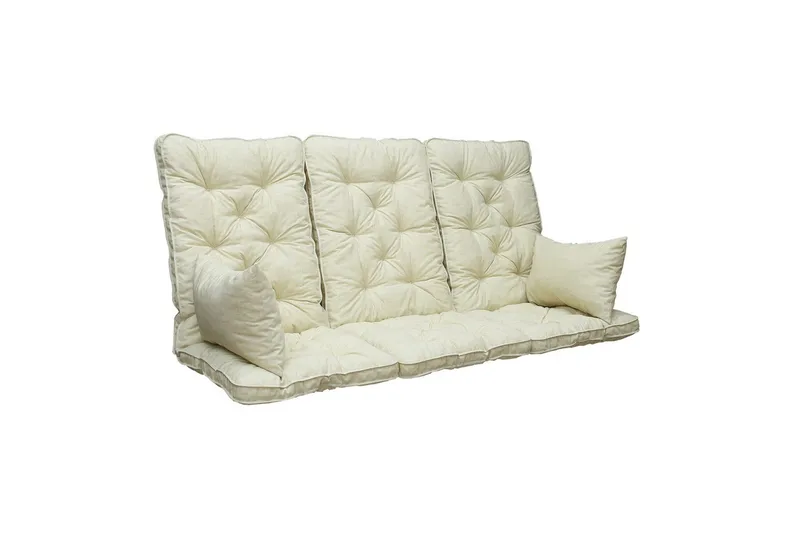 Sofapute med ryggstøtte Maxi Høy Rygg med Sideputer Beige, Beige