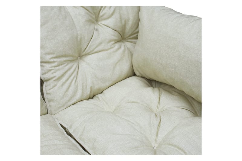 Sofapute med ryggstøtte Maxi Høy Rygg med Sideputer Beige - Beige - Hagemøbler - Puter - Sofaputer & benkeputer