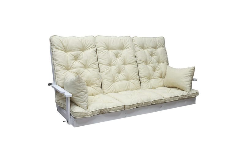 Sofapute med ryggstøtte Maxi Høy Rygg med Sideputer Beige - Beige - Hagemøbler - Puter - Sofaputer & benkeputer