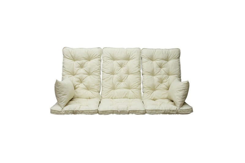 Sofapute med ryggstøtte Maxi Høy Rygg med Sideputer Beige - Beige - Hagemøbler - Puter - Sofaputer & benkeputer