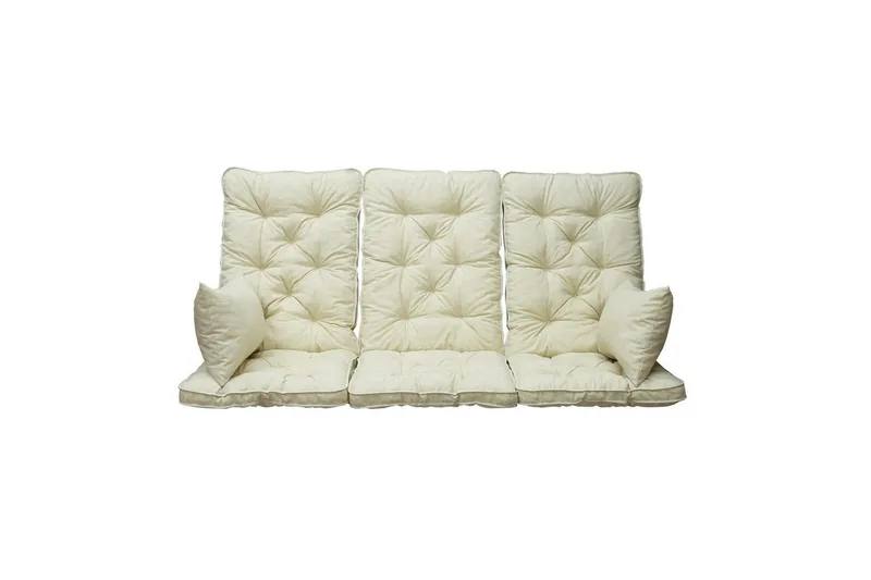 Sofapute med ryggstøtte Maxi Høy Rygg med Sideputer Beige - Beige - Hagemøbler - Puter - Hammockputer