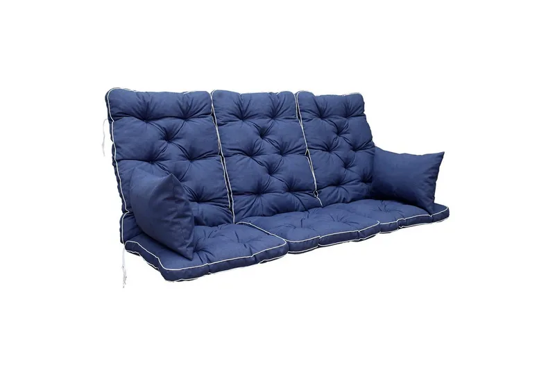 Sofapute med ryggstøtte Maxi Høy Rygg med Sideputer Blå, Blå