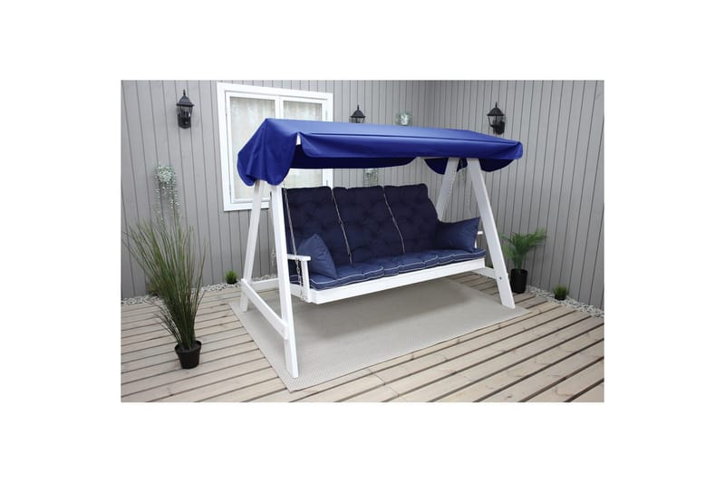 Sofapute med ryggstøtte Maxi Høy Rygg med Sideputer Blå - Blå - Hagemøbler - Puter - Hammockputer