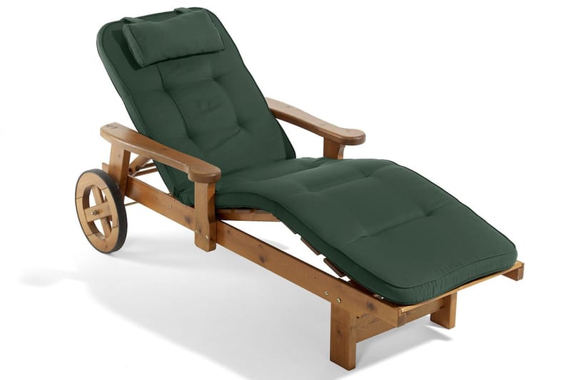 Woodline Solsängsdyna med nackkudde Fritab Grön - Hagemøbler - Puter - Puter til solseng