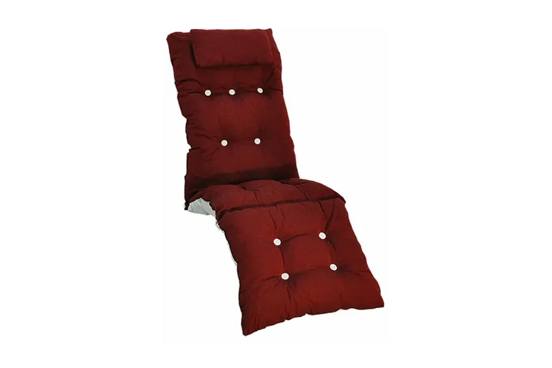 Baden-baden-pute Fritab Baden-Baden Flockpute med nakkekudde Bordeaux - Hagemøbler - Puter - Solstolpute - Baden baden-puter