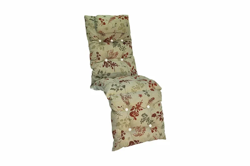 Baden-baden-pute Fritab Baden-Baden Flockpute med nakkekudde Natur - Hagemøbler - Puter - Solstolpute - Baden baden-puter