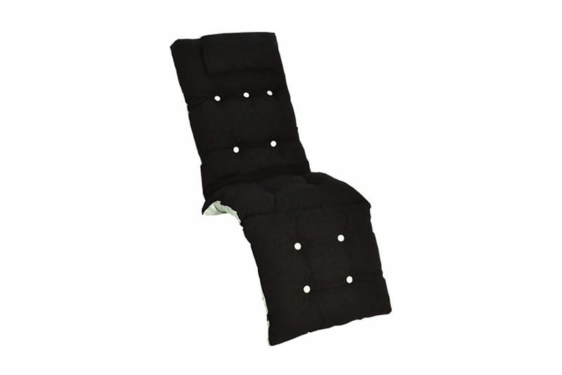 Baden-baden-pute Fritab Baden-Baden Flockpute med nakkekudde Black - Hagemøbler - Puter - Solstolpute - Baden baden-puter