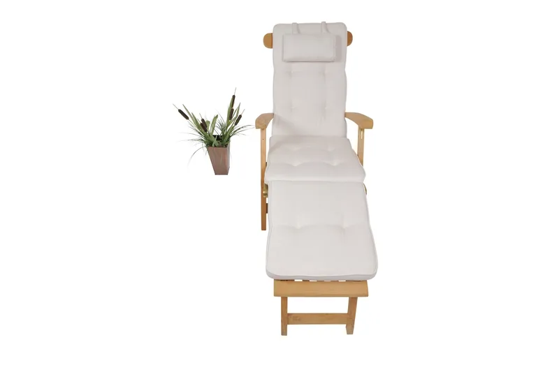 Hema Deckstolpute 50 cm - Hvit - Hagemøbler - Puter - Solstolpute - Dekkstolputer