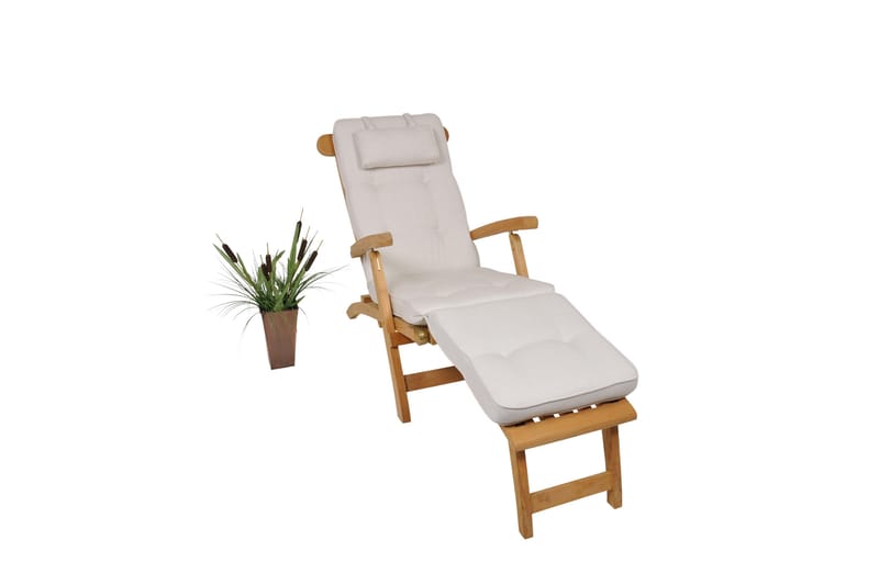 Hema Deckstolpute 50 cm - Hvit - Hagemøbler - Puter - Solstolpute - Dekkstolputer