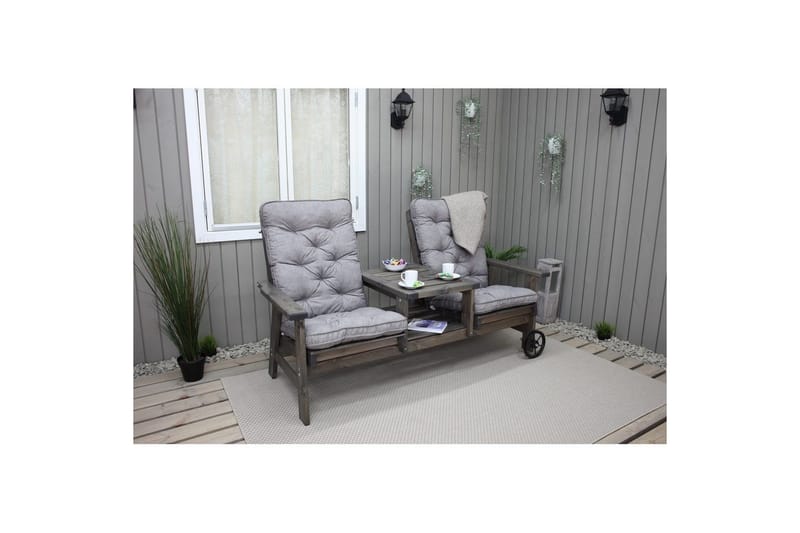 Stolpute med ryggstøtte Malmö Maxi Høy Rygg - Grå - Hagemøbler - Puter - Posisjonsputer