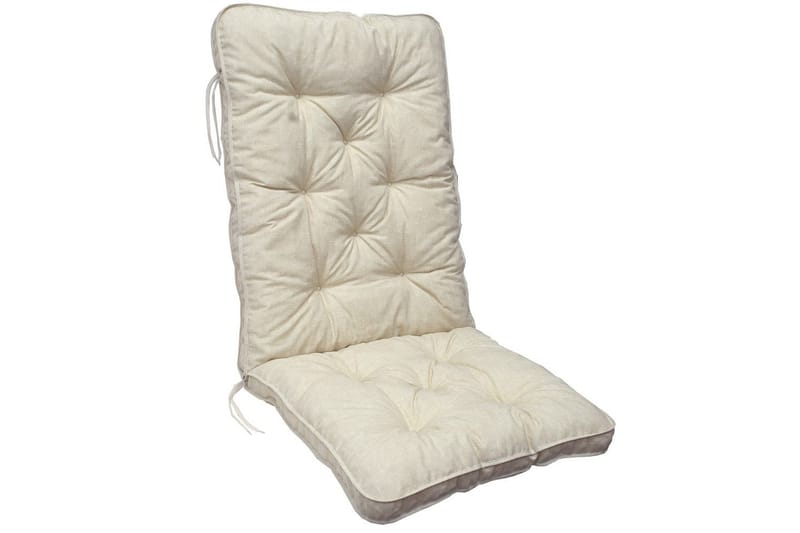 Stolpute med ryggstøtte Malmö Maxi Høy Rygg 2-pakning Beige - Beige - Hagemøbler - Puter - Øvrige puter