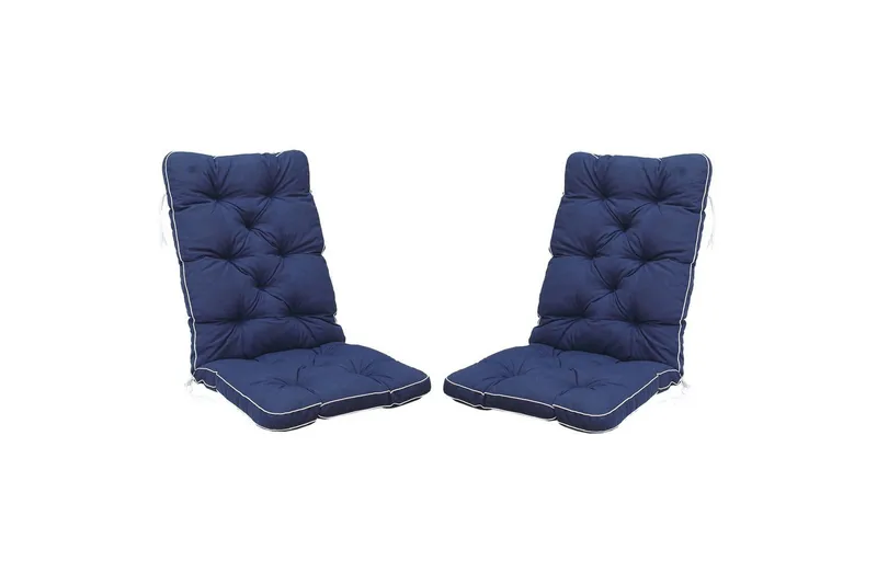 Stolpute med ryggstøtte Malmö Maxi Høy Rygg Blå - Blå - Hagemøbler - Puter - Øvrige puter