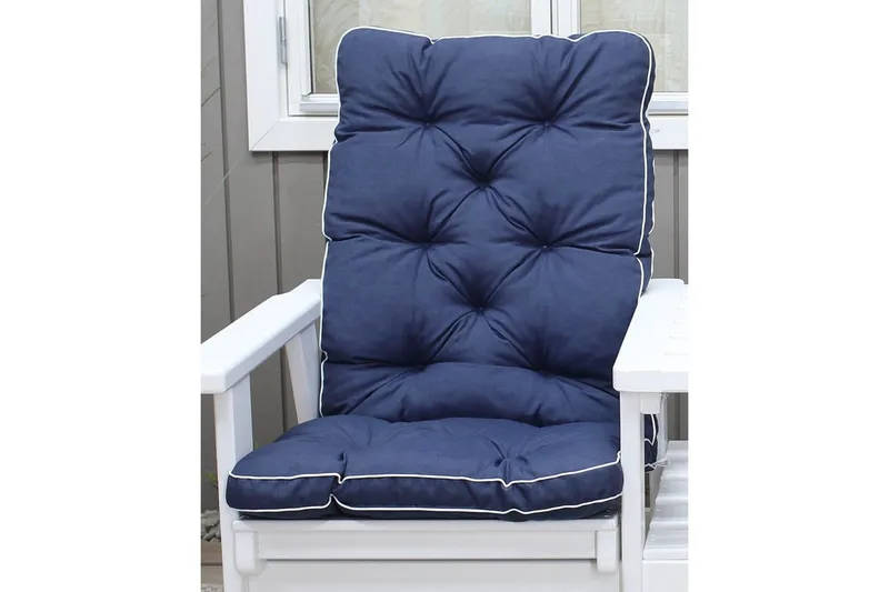 Stolpute med ryggstøtte Malmö Maxi Høy Rygg Blå - Blå - Hagemøbler - Puter - Øvrige puter