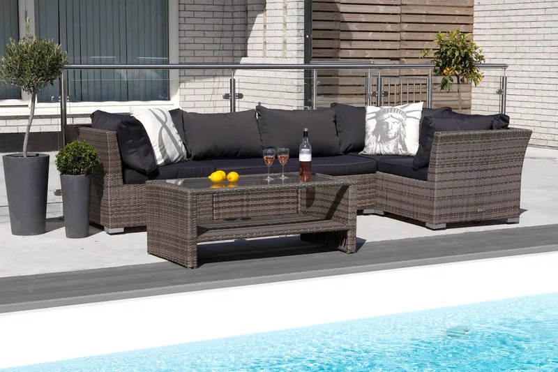 komplett møbeltrekkpakke Grå - Passer gruppe 134316 - Hagemøbler - Puter - Utendørstrekk