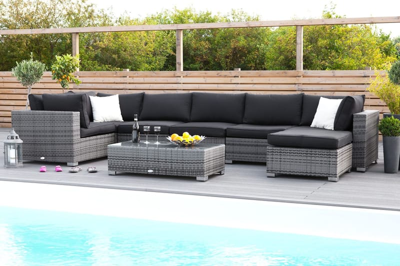 Komplett møbeltrekkpakke Svart - Passer gruppe 114215 - Hagemøbler - Puter - Utendørstrekk