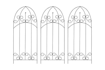 Planteklatrestativ 3 stk svart 40x100 cm jern - Hagemøbler - Solbeskyttelse - Avskjerming & vindskjerm - Espalier
