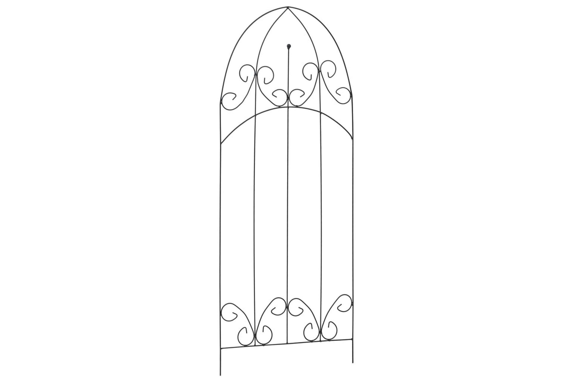 Planteklatrestativ 3 stk svart 40x100 cm jern - Hagemøbler - Solbeskyttelse - Avskjerming & vindskjerm - Espalier