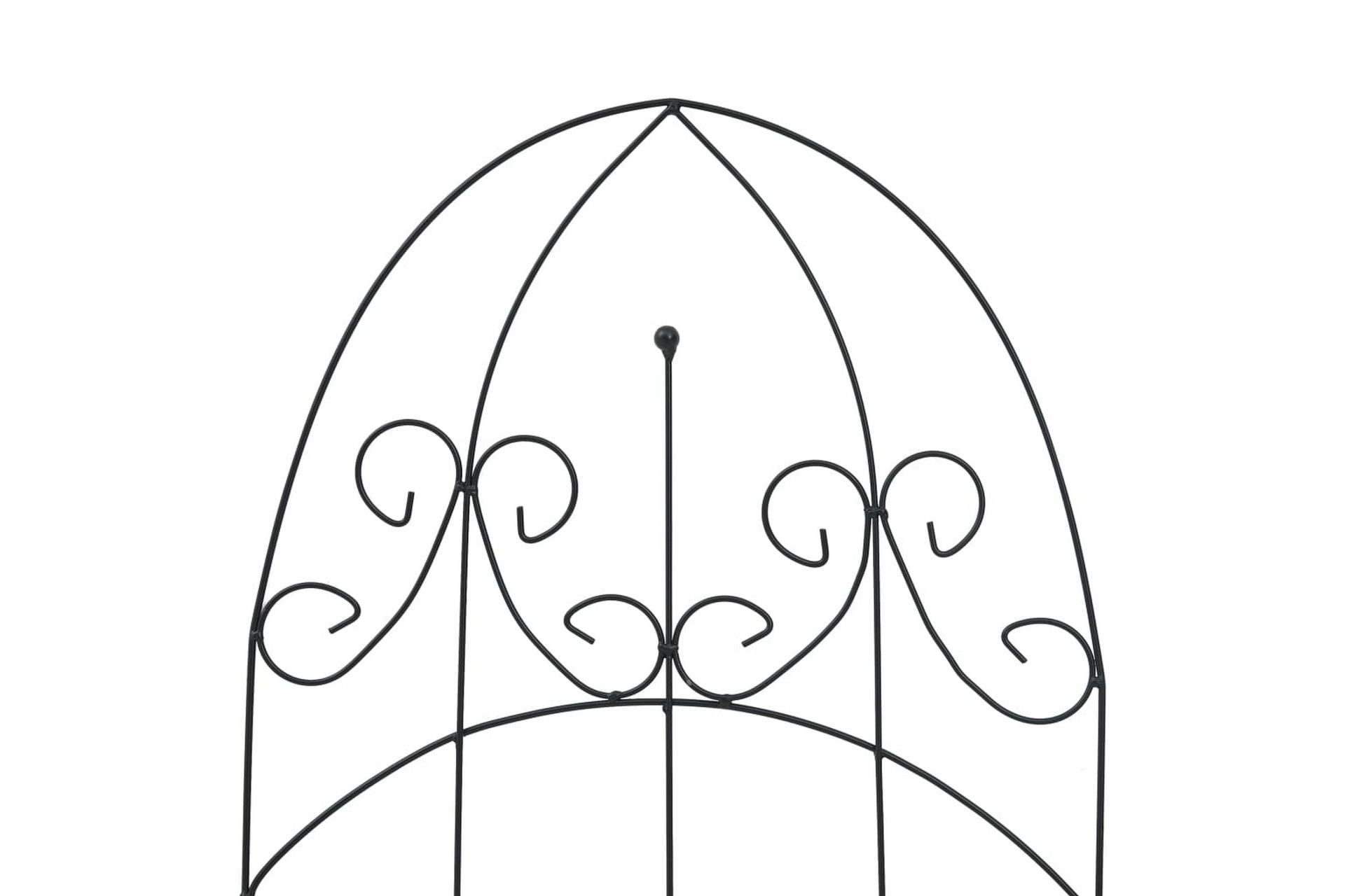 Planteklatrestativ 3 stk svart 40x100 cm jern - Hagemøbler - Solbeskyttelse - Avskjerming & vindskjerm - Espalier