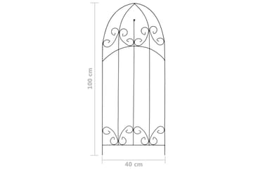 Planteklatrestativ 3 stk svart 40x100 cm jern - Hagemøbler - Solbeskyttelse - Avskjerming & vindskjerm - Espalier