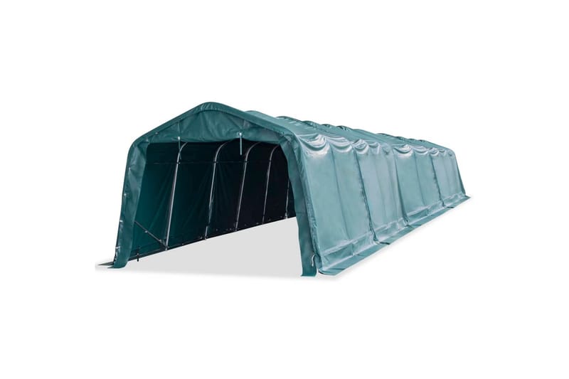 Flyttbart kvegtelt PVC 550 g/m² 3,3x16 m mørkegrønn - Skjerm - Sikkerhet & vindubeskyttelse veranda - Avskjerming & vindskjerm