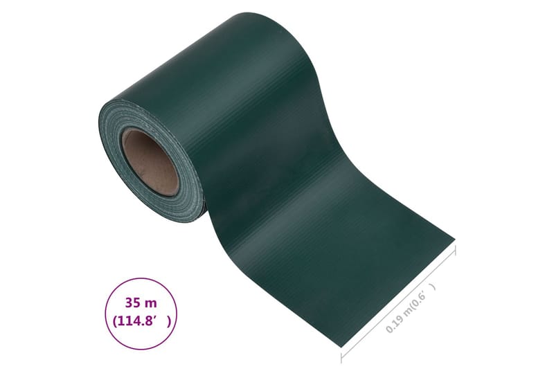 Hageskjerm PVC 35x0,19 m matt grønn - Grøn - Skjerm - Sikkerhet & vindubeskyttelse veranda - Avskjerming & vindskjerm