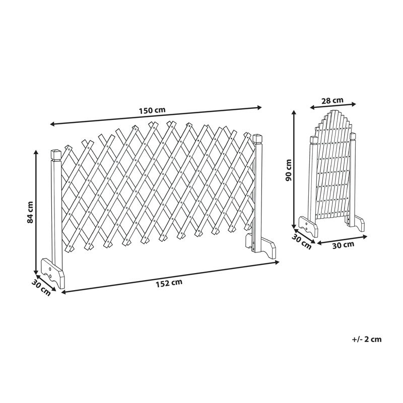 Hagespaljé Pavarolo uttrekkbar - Brun - Hagemøbler - Solbeskyttelse - Avskjerming & vindskjerm - Espalier