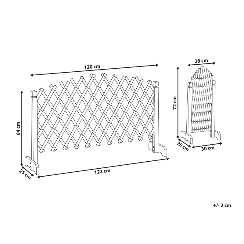 Hagespaljé Pavarolo uttrekkbar - Brun - Hagemøbler - Solbeskyttelse - Avskjerming & vindskjerm - Espalier