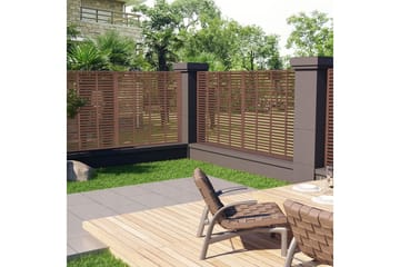 Lamellgjerde WPC 180x180 cm brun - Brun - Hagemøbler - Solbeskyttelse - Avskjerming & vindskjerm
