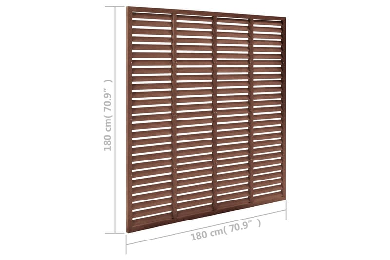 Lamellgjerde WPC 180x180 cm brun - Brun - Hagemøbler - Solbeskyttelse - Avskjerming & vindskjerm