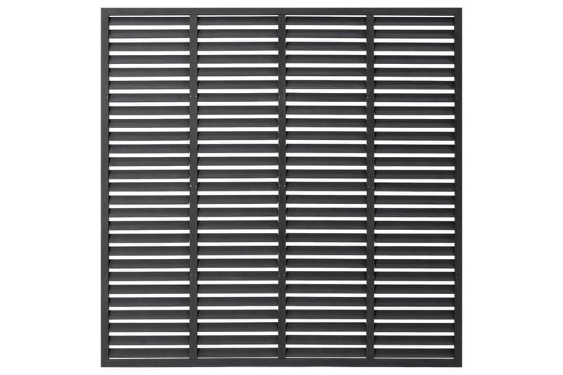 Lamellgjerde WPC 180x180 cm grå - Grå - Hagemøbler - Solbeskyttelse - Avskjerming & vindskjerm