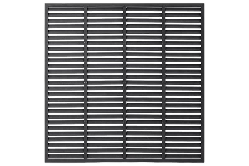 Lamellgjerde WPC 180x180 cm grå - Grå - Sikkerhet & vindubeskyttelse veranda - Avskjerming & vindskjerm - Skjerm