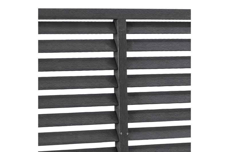 Lamellgjerde WPC 180x180 cm grå - Grå - Sikkerhet & vindubeskyttelse veranda - Avskjerming & vindskjerm - Skjerm