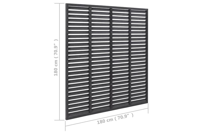 Lamellgjerde WPC 180x180 cm grå - Grå - Hagemøbler - Solbeskyttelse - Avskjerming & vindskjerm