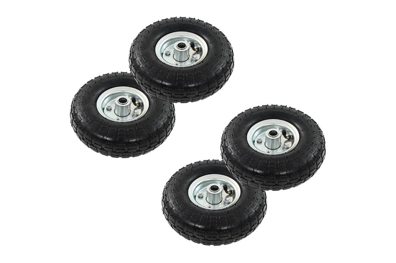 Sekketrallehjul 4 stk gummi 4,10/3,50-4 (260x83) - Hagemøbler - Solbeskyttelse - Avskjerming & vindskjerm