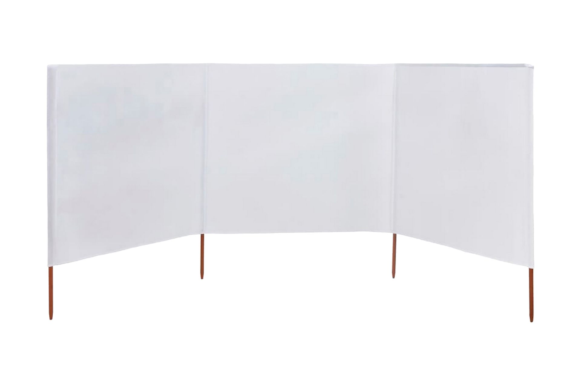 Vindskjerm 3 paneler stoff 400x80 cm sandhvit - Hvit - Hagemøbler - Solbeskyttelse - Avskjerming & vindskjerm - Skjerm