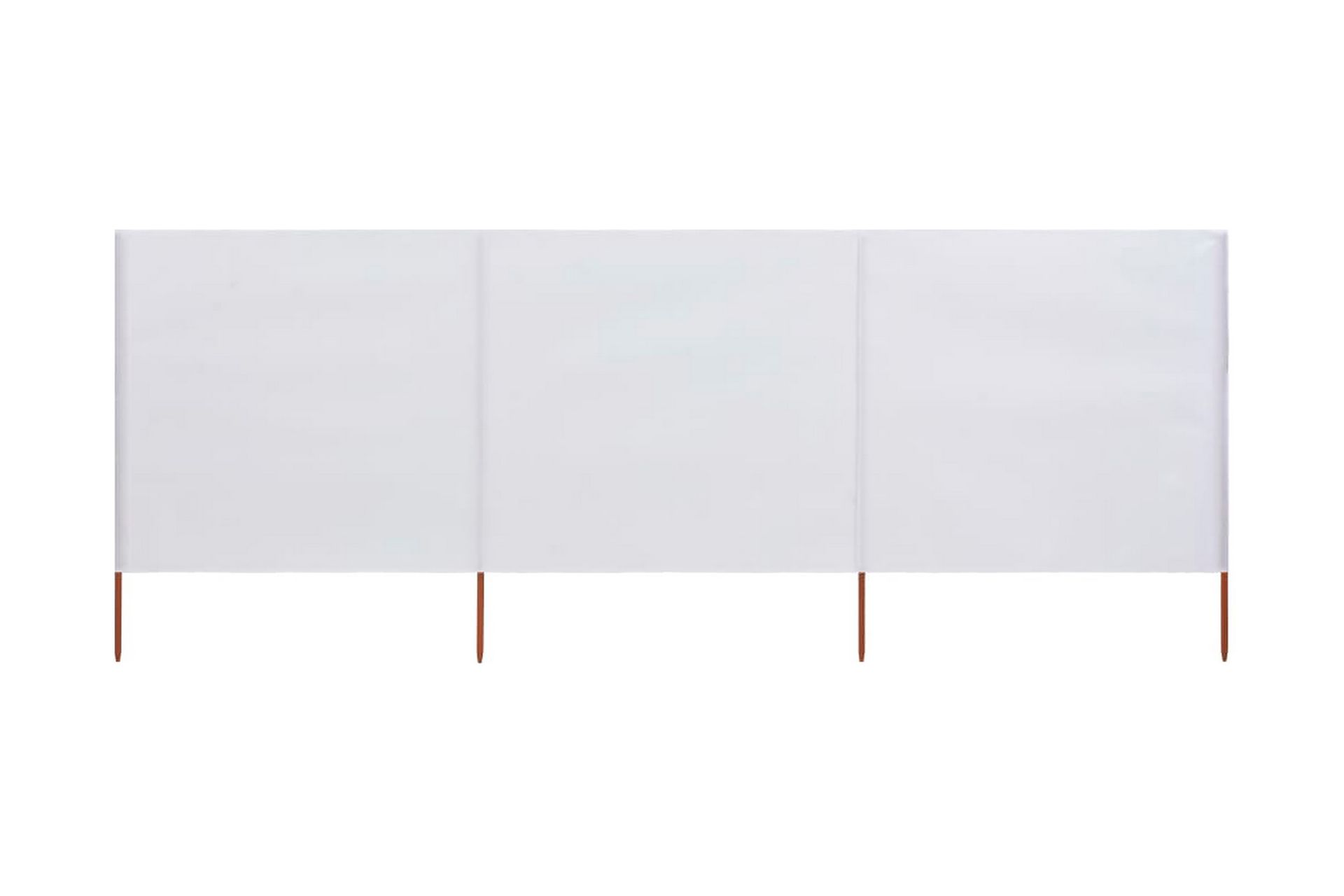 Vindskjerm 3 paneler stoff 400x80 cm sandhvit - Hvit - Hagemøbler - Solbeskyttelse - Avskjerming & vindskjerm - Skjerm