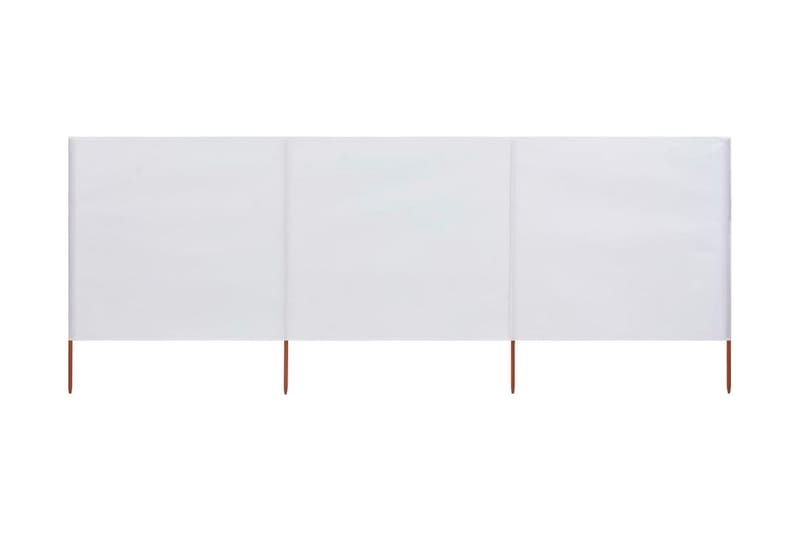 Vindskjerm 3 paneler stoff 400x80 cm sandhvit - Hvit - Hagemøbler - Solbeskyttelse - Avskjerming & vindskjerm - Skjerm