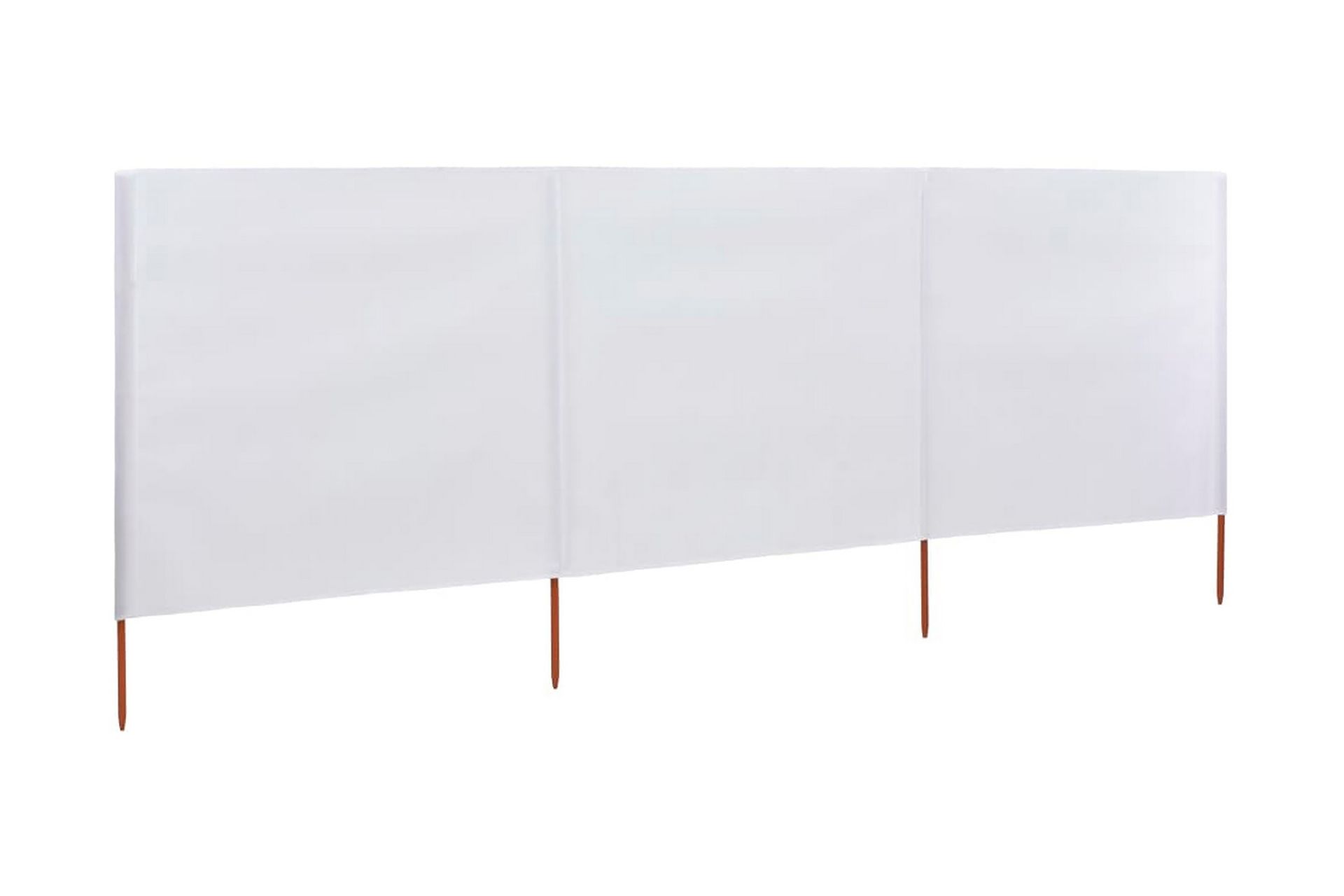 Vindskjerm 3 paneler stoff 400x80 cm sandhvit - Hvit - Hagemøbler - Solbeskyttelse - Avskjerming & vindskjerm - Skjerm